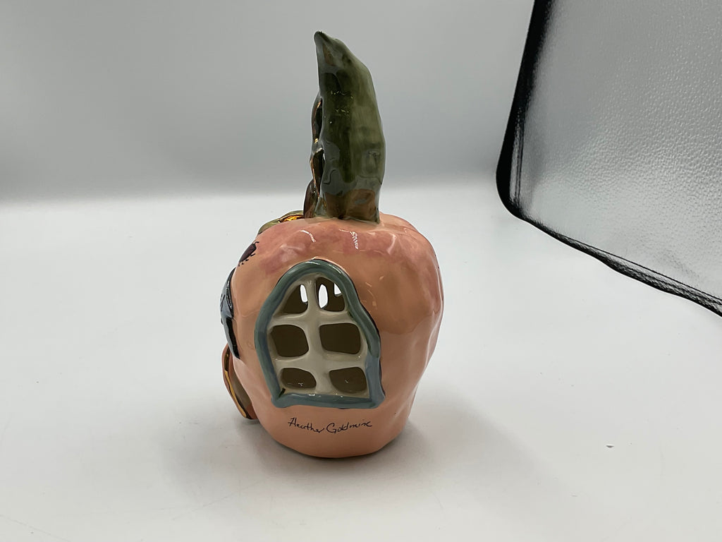 Heather Goldminc Clayworks The Passionate Peach Ceramic Candle Holder 2001