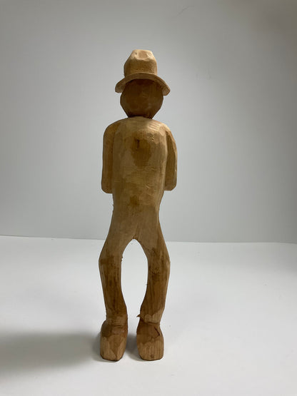 Carved Wood Man Sculpture