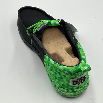 Hey Dude x Minecraft Wally Funk “Creeper” Slip-Ons Size 9