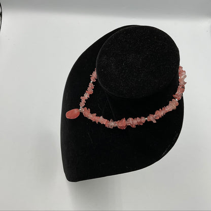 Pink Glass Stone Designed Necklace