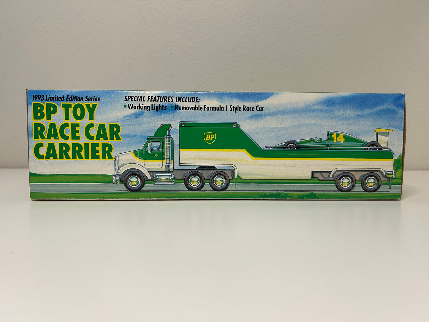 VINTAGE BP TOY RACE CAR CARRIER #1