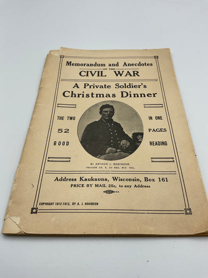 Antique Memorandum and Anecdotes of the Civil War |By Arthur J. Robinson