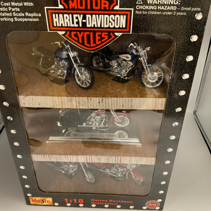 Harley Davidson Motorcyles Set of 5 1:18 Scale Model Collection New Unopened