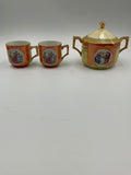 Vintage Rudolf Wächter Porcelain 2 Sugar Bowls and Tea Cups