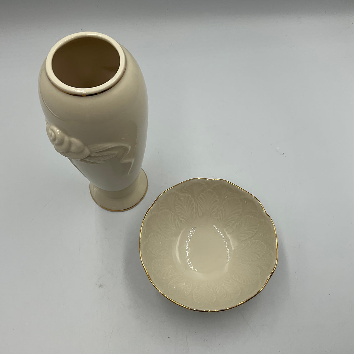 Lenox Rose Blossom Ivory Porcelain Vase