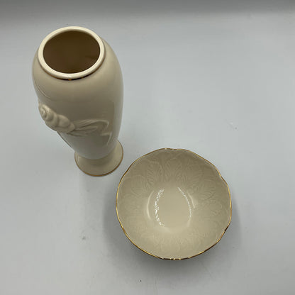 Lenox Rose Blossom Ivory Porcelain Vase