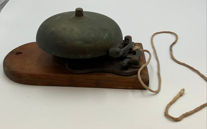 Antique Victorian-era mechanical pull-chain BOXING bell