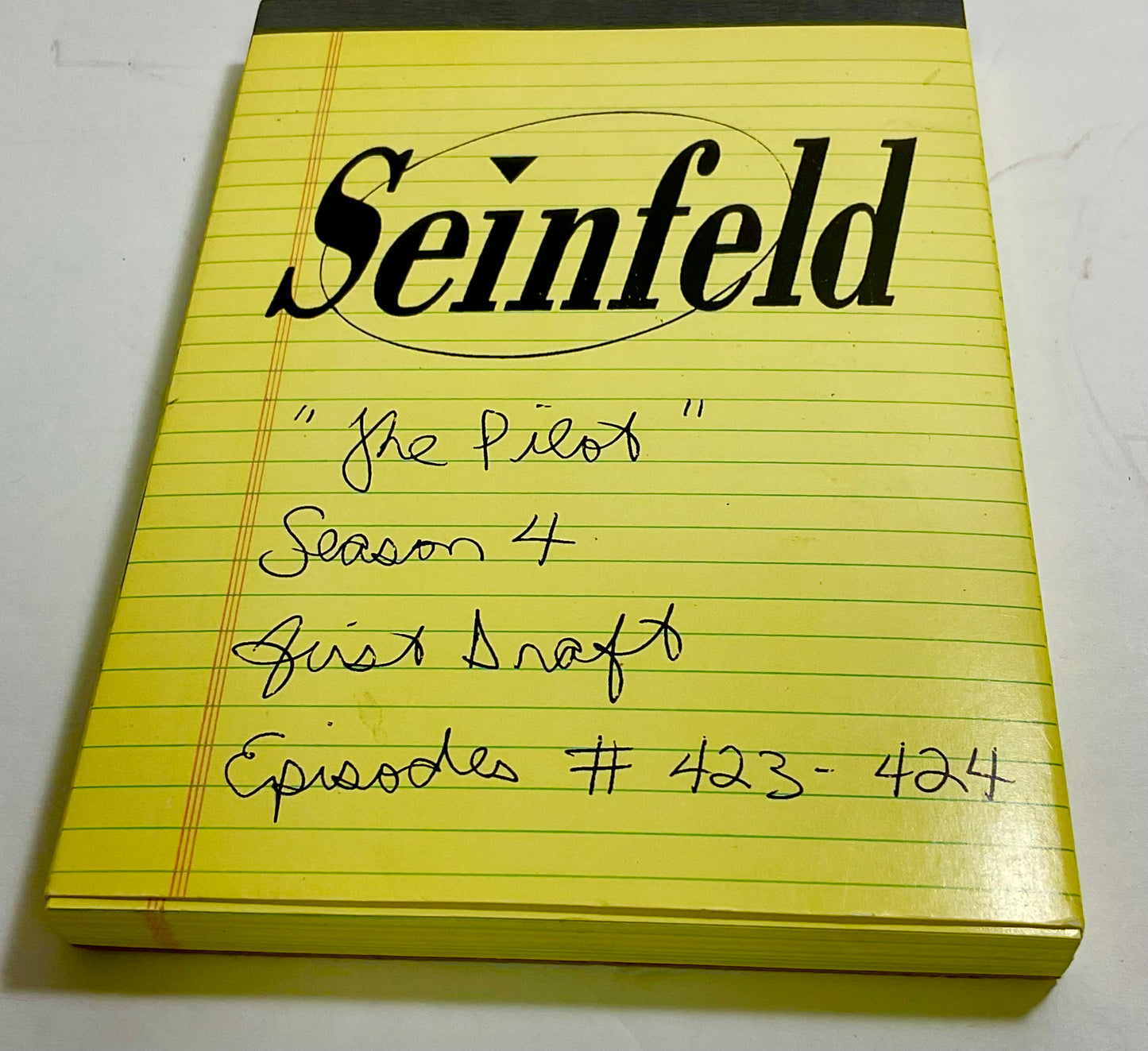 Seinfeld The Pilot Season 4 First Draft Episodes #423-424 Notebook