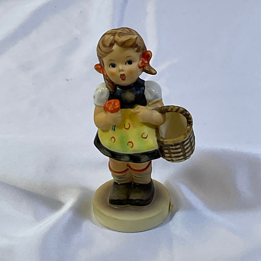 Goebel Hummel "Sister" Figurine Vintage 1962 #98/2/0 Girl with Basket and Flowers Porcelain Figurine