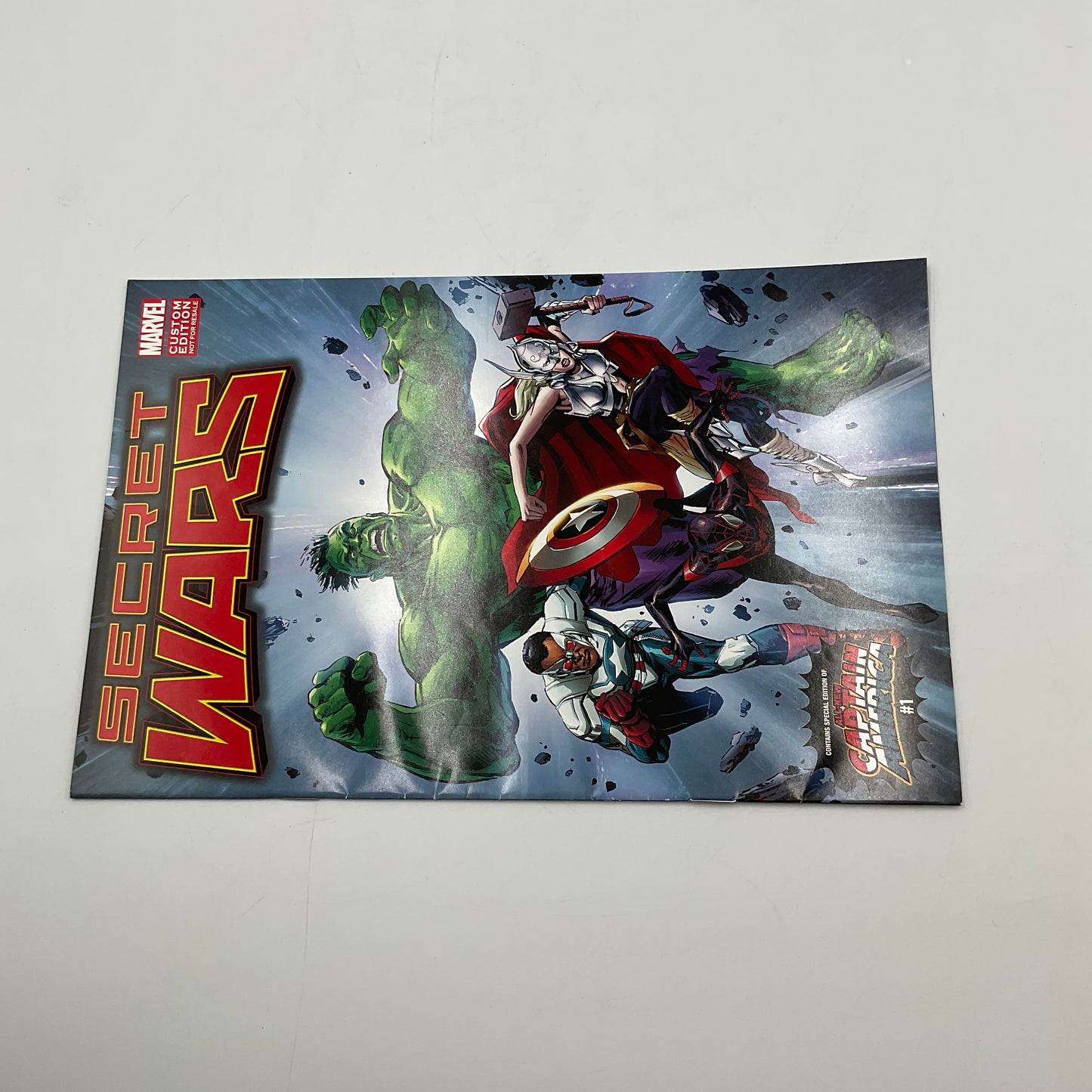 Marvel Custom Edition Secret Wars featuring Captain America number 1 comic book 2015