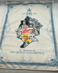 HM Queen Elizabeth II Memorial Silhouette Tea Towel 1926-2022 Unused