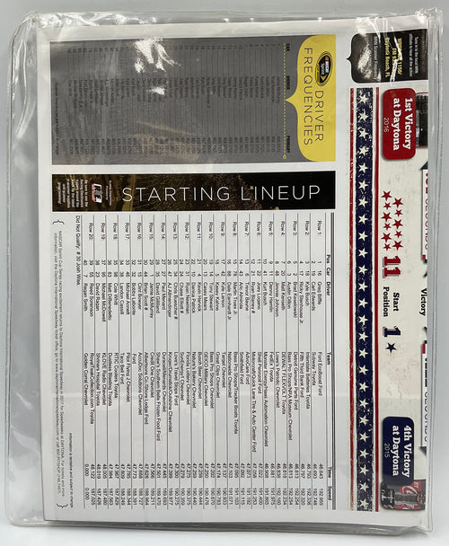 2016 Coke Zero 400 Daytona Official Souvenir Program Tony Stewart w/ Lineup