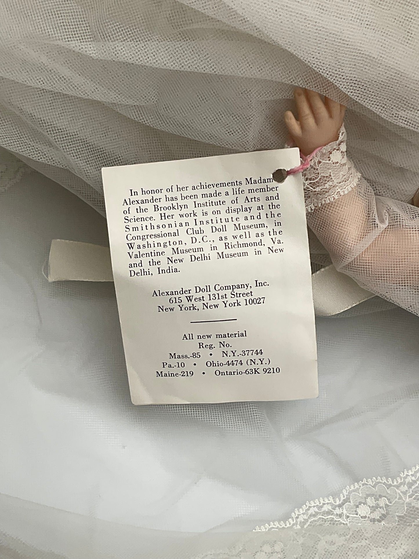 Madame Alexander Bride Doll Vintage with Tag and Veil 14-inch Collectible