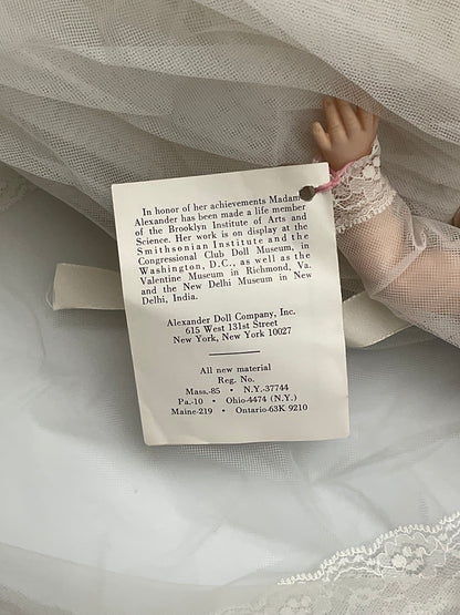 Madame Alexander Bride Doll Vintage with Tag and Veil 14-inch Collectible