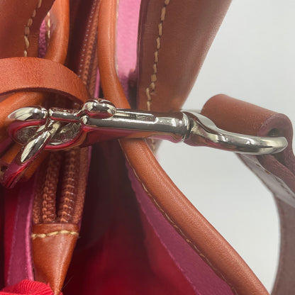 Hot Pink Dooney & Bourke Leather Satchel Shoulder Bag Handbag Purse