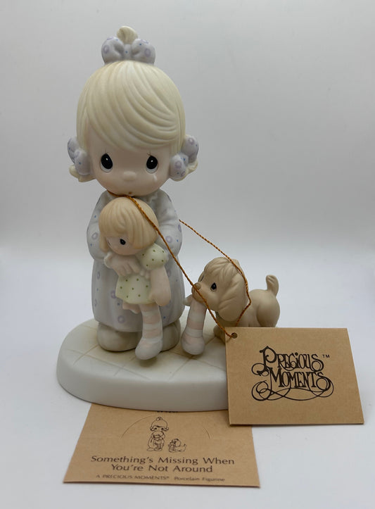 Precious Moments Vintage 1988 Something's Missing When You're Not Around Figurine Orig Box