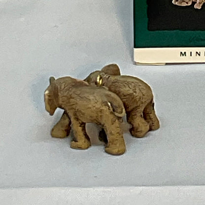 1996 Hallmark Keepsake Miniature Ornament "African Elephants"