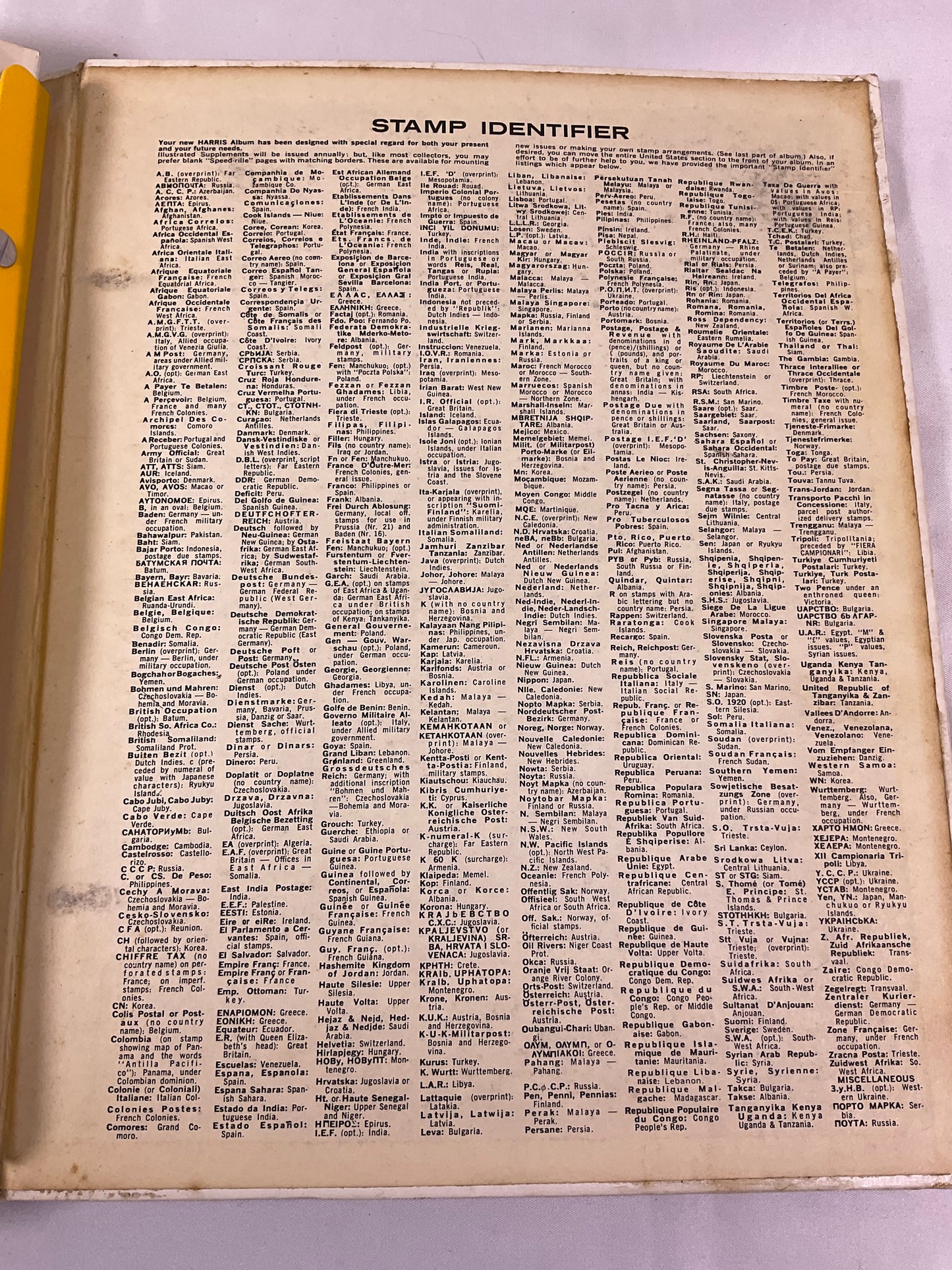 Traveler Stamp Album for International Postage Stamp Collectors Partially Full Incomplete