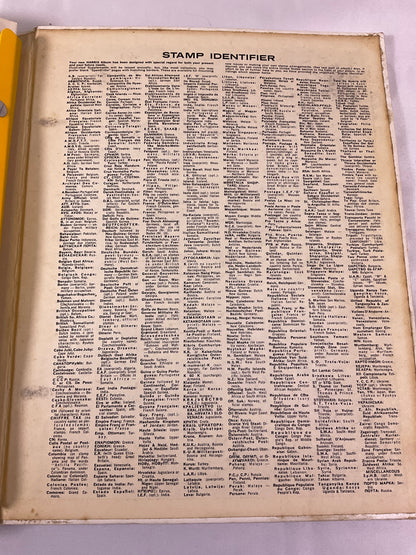 Traveler Stamp Album for International Postage Stamp Collectors Partially Full Incomplete