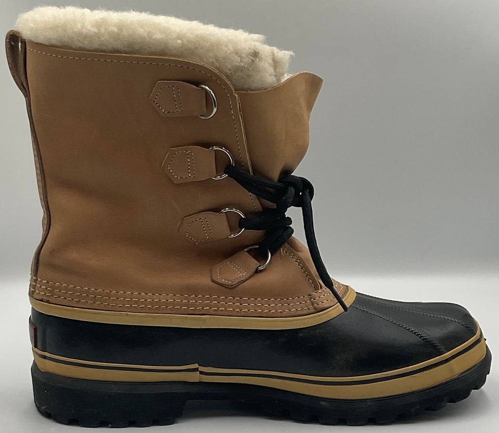 SOREL Caribou Buff Brown Waterproof Winter Snow Boots Size 12