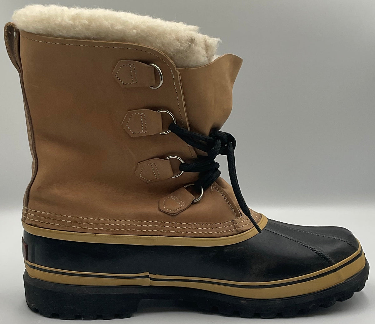 SOREL Caribou Buff Brown Waterproof Winter Snow Boots Size 12