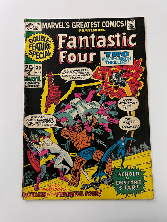 Marvel's Greatest Comics Featuring Fantastic Four #30 Vintage 1971 Comic Book