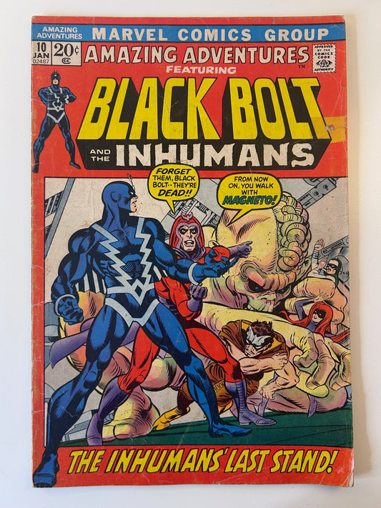 Amazing Adventures Black Bolt and The Inhumans #10 The Inhumans Last Stand Vintage 1972 Marvel Comics