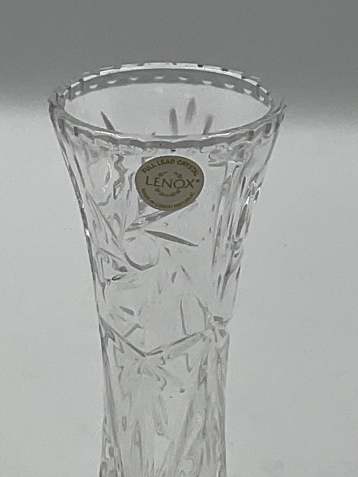 Lenox Fine Crystal Bud Vase Clear Floral Glass
