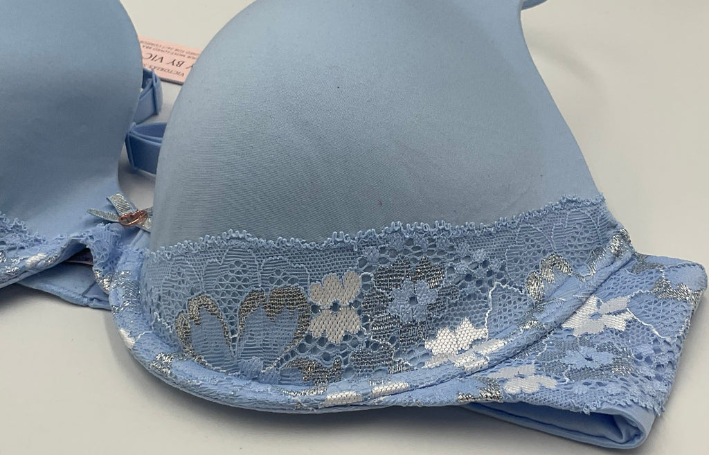 Victoria's Secret 38B Body by Perfect Coverage Bra Light Blue