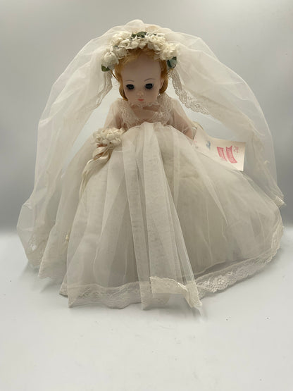 Madame Alexander Bride Doll Vintage with Tag and Veil 14-inch Collectible
