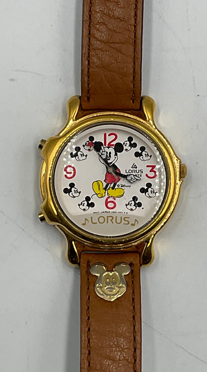Vintage Lorus Disney Mickey Mouse Musical Watch RWC002 New Battery Working