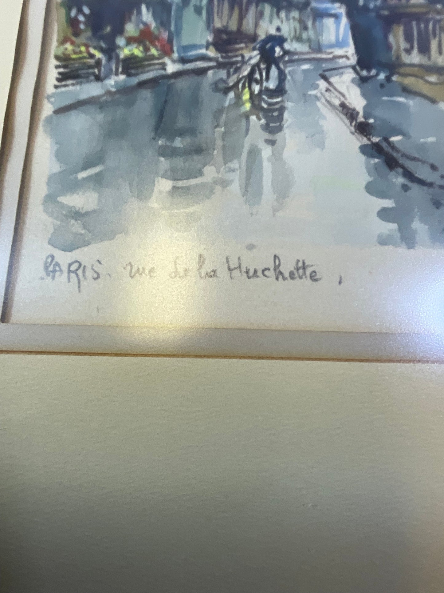 Franz Herbelot Water Color Paris Themed Framed #1