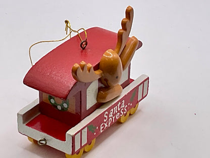 Avon Gift Collection Vintage Santa Express Reindeer Train Car Christmas Winter Holiday Ornament with Original Box