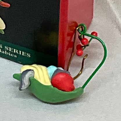 Hallmark Keepsake Miniature Christmas Ornament "Woodland Babies" 1992