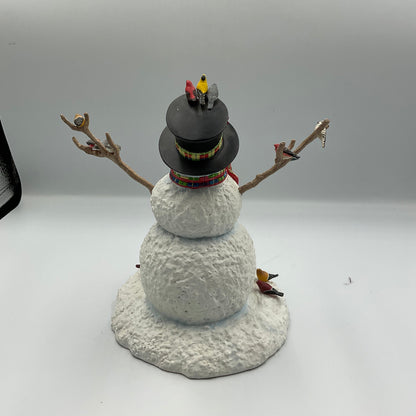 Lenox Feathered Friends Snowman & Birds Lynn Bywaters Figurine