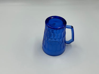 1930s Shirley Temple cobalt blue depression glass child’s mug