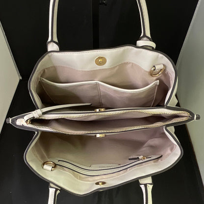 Nine West White Off-White Three Compartment Handbag