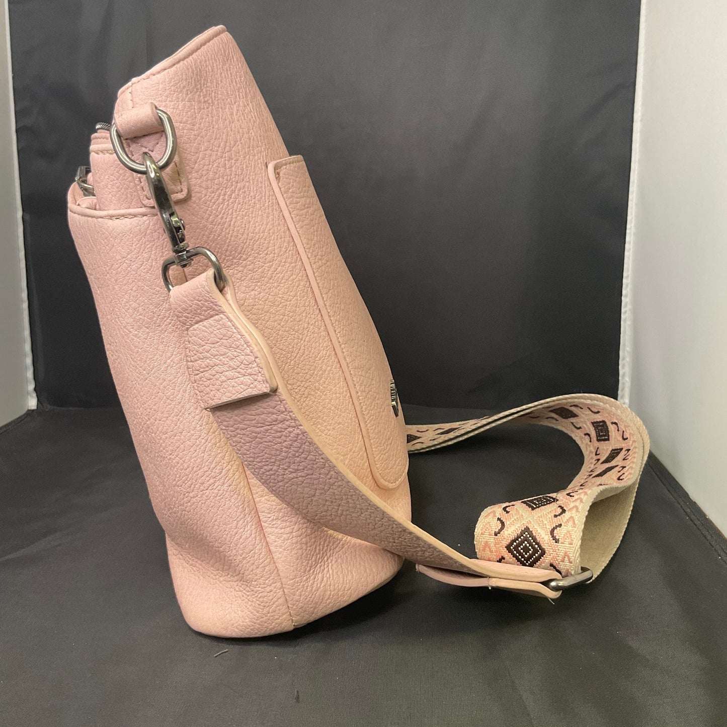 Rose Leather Montana West Crossbody Bag