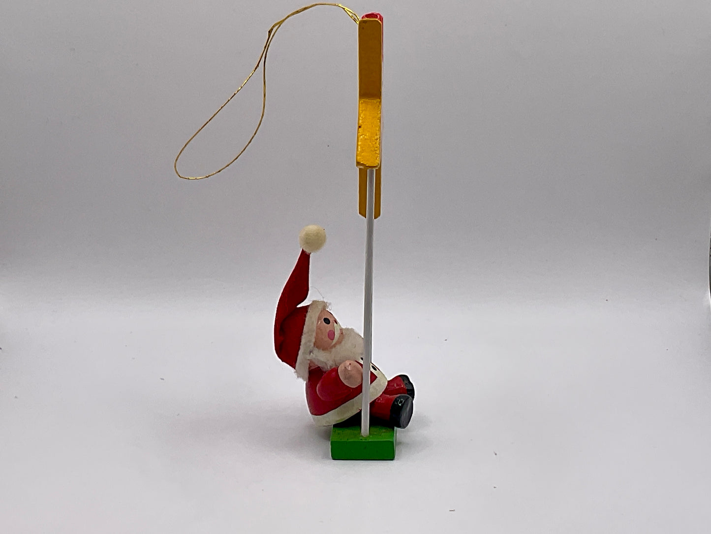 Gallery Originals Vintage Santa on a Star Hand-Painted Wood Christmas Holiday Ornament with Original Box