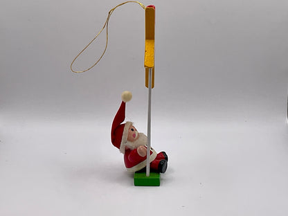 Gallery Originals Vintage Santa on a Star Hand-Painted Wood Christmas Holiday Ornament with Original Box