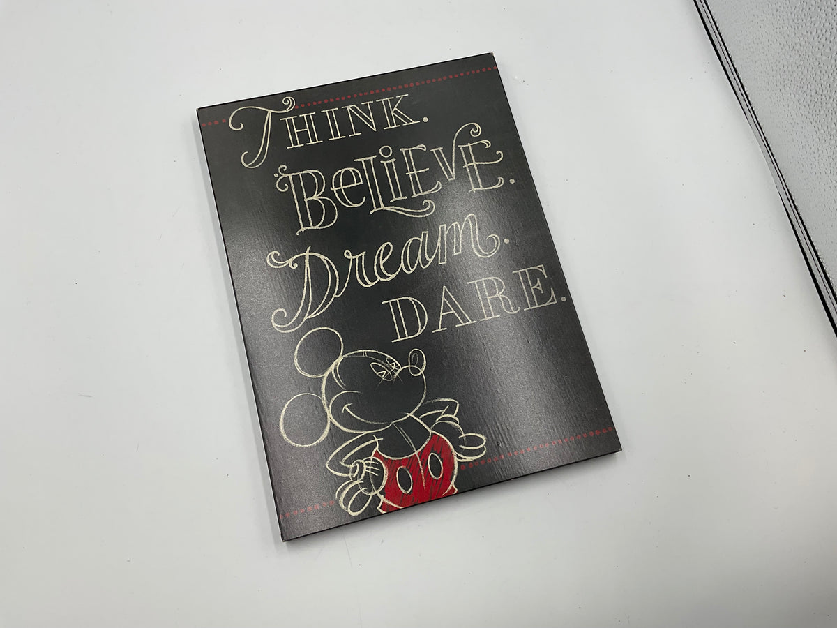 Disney Mickey Mouse Dream Think Believe Dream Dare Hallmark Plaque