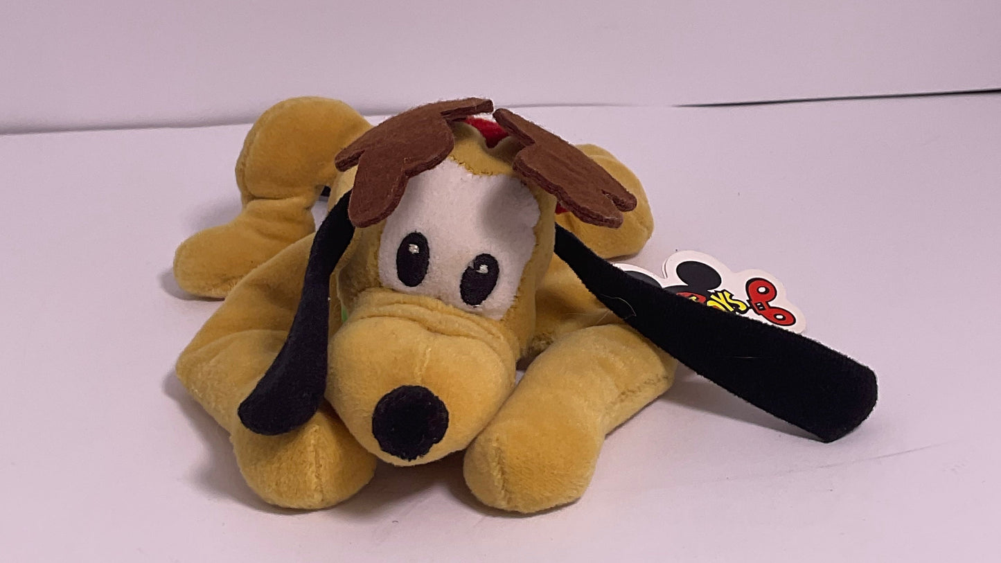 Disney MousekeToys Christmas Reindeer Pluto 9" Plush