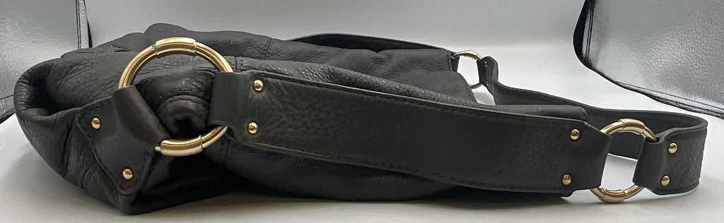 Michael Kors Beverly Black Pebbled Leather Hobo Handbag