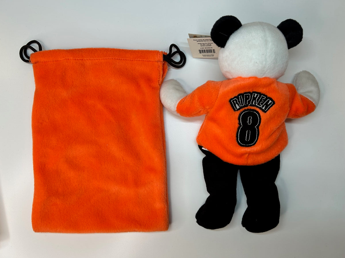 Cal Ripken Jr Limited Edition Commemorative Teddy Bear Orig Tags Drawstring Bag