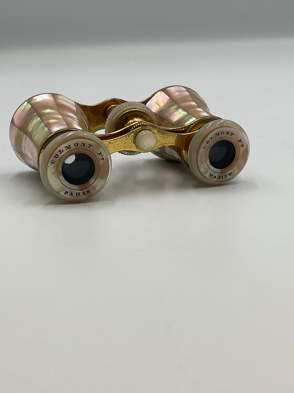 Opera Glasses Colmont FT. Paris Mother of Pearl & Brass with Case