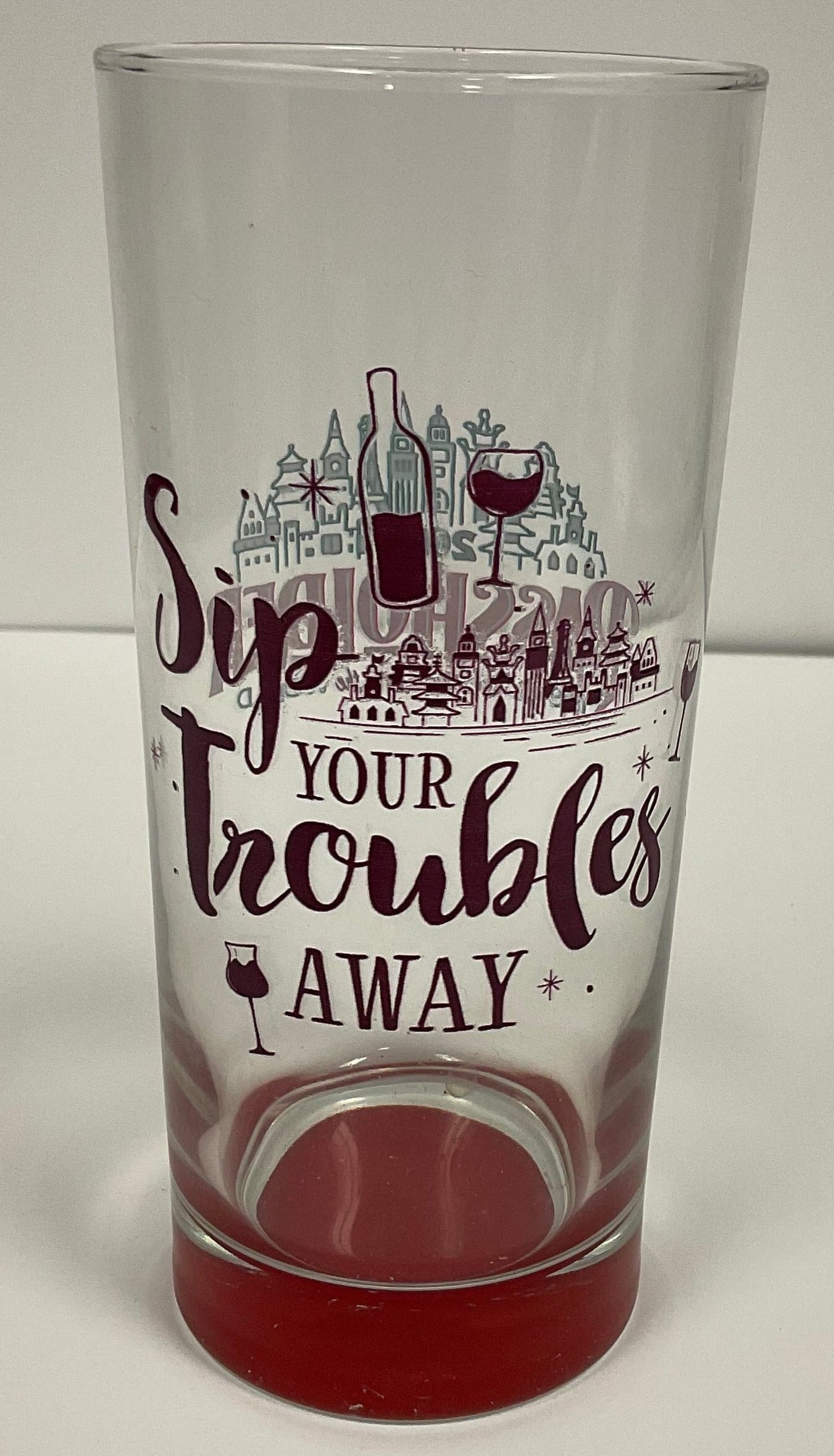 Disney 2018 Food Wine Festival Passholder Sip Your Troubles Away Tall Glass New