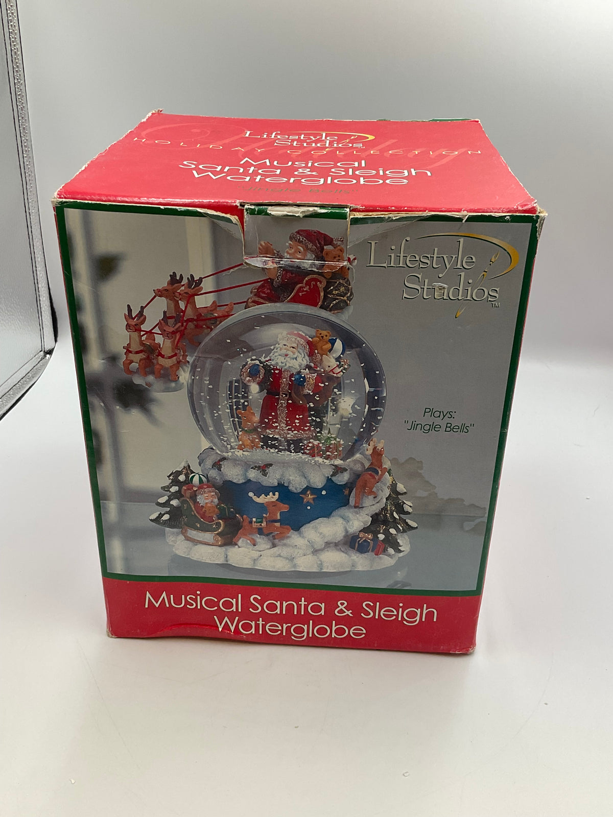 Lifestyle Studios Holiday Collection Musical Santa & Sleigh Waterglobe