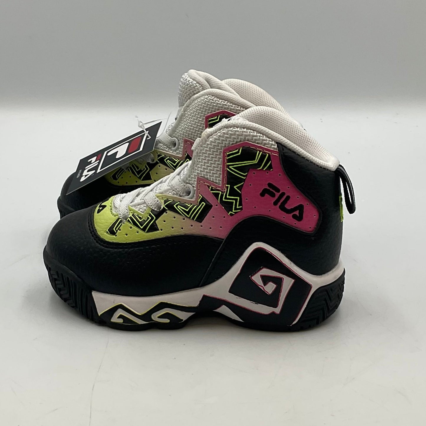 Fila MB Black Pink Yellow Girls Shoes Size 7 New with Tags