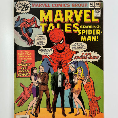 Marvel Tales Starring Spider-Man #68 Vintage 1976 Unmasked at Last Comic Book