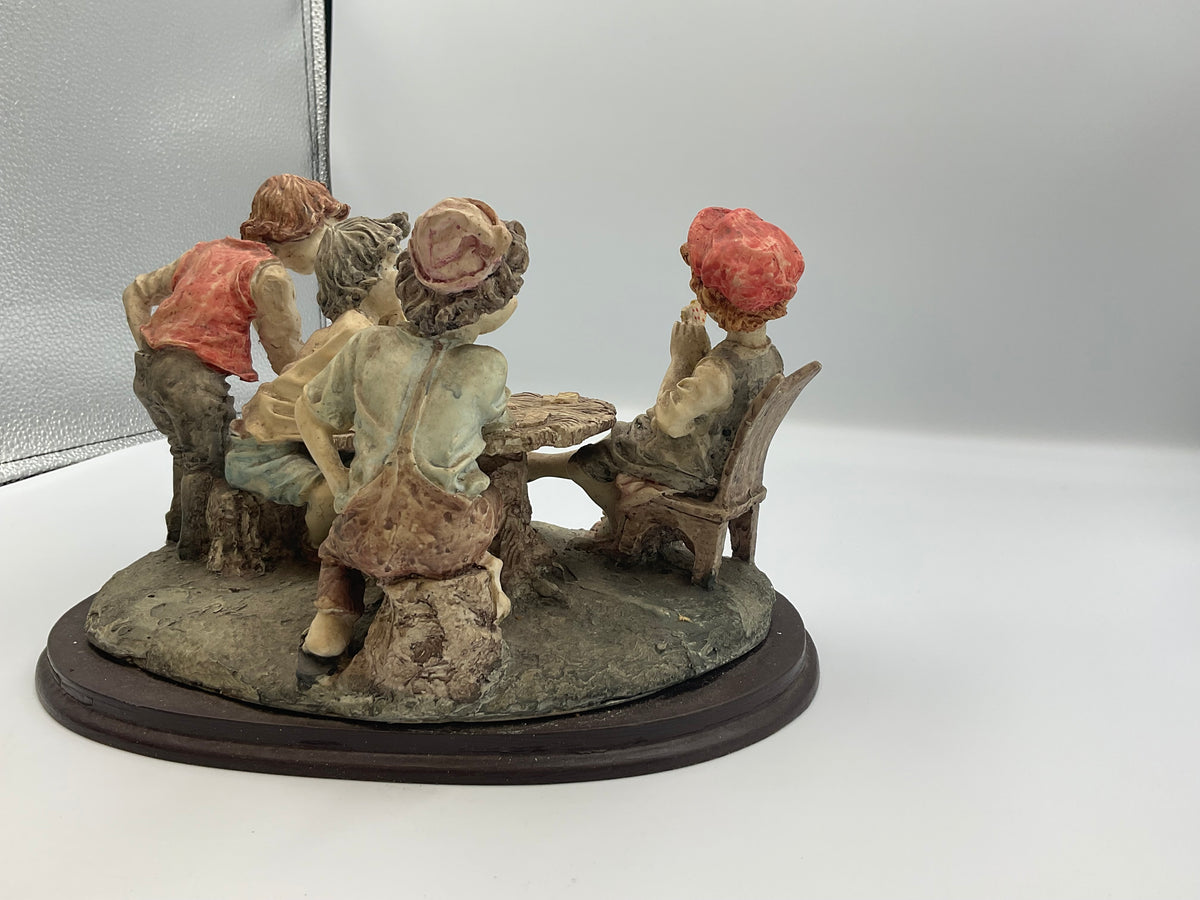 vintage resin sculpture titled "The Cheats" (or "The Cheaters") from the Misubanti Collection